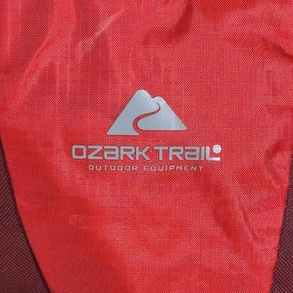 Ozark Trail Hiking Backpack Daypack High Risk Red Gray Trail Pack